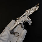 Apex Legends VK-47 Flatline Gold Legendary Skin 16cm Metal Keychain – Electroplated Zinc Alloy Replica
