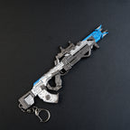 Apex Legends Volt SMG 16cm Metal Keychain – Zinc Alloy Energy Gun Cyber Blue Replica Collectible