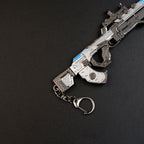 Apex Legends Volt SMG 16cm Metal Keychain – Zinc Alloy Energy Gun Cyber Blue Replica Collectible