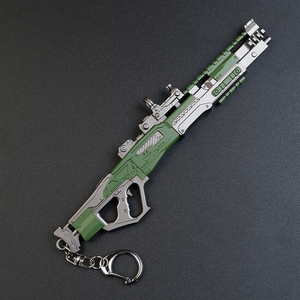 Apex Legends Charge Rifle 16cm Metal Keychain – Zinc Alloy Hitscan Sniper Replica Collectible