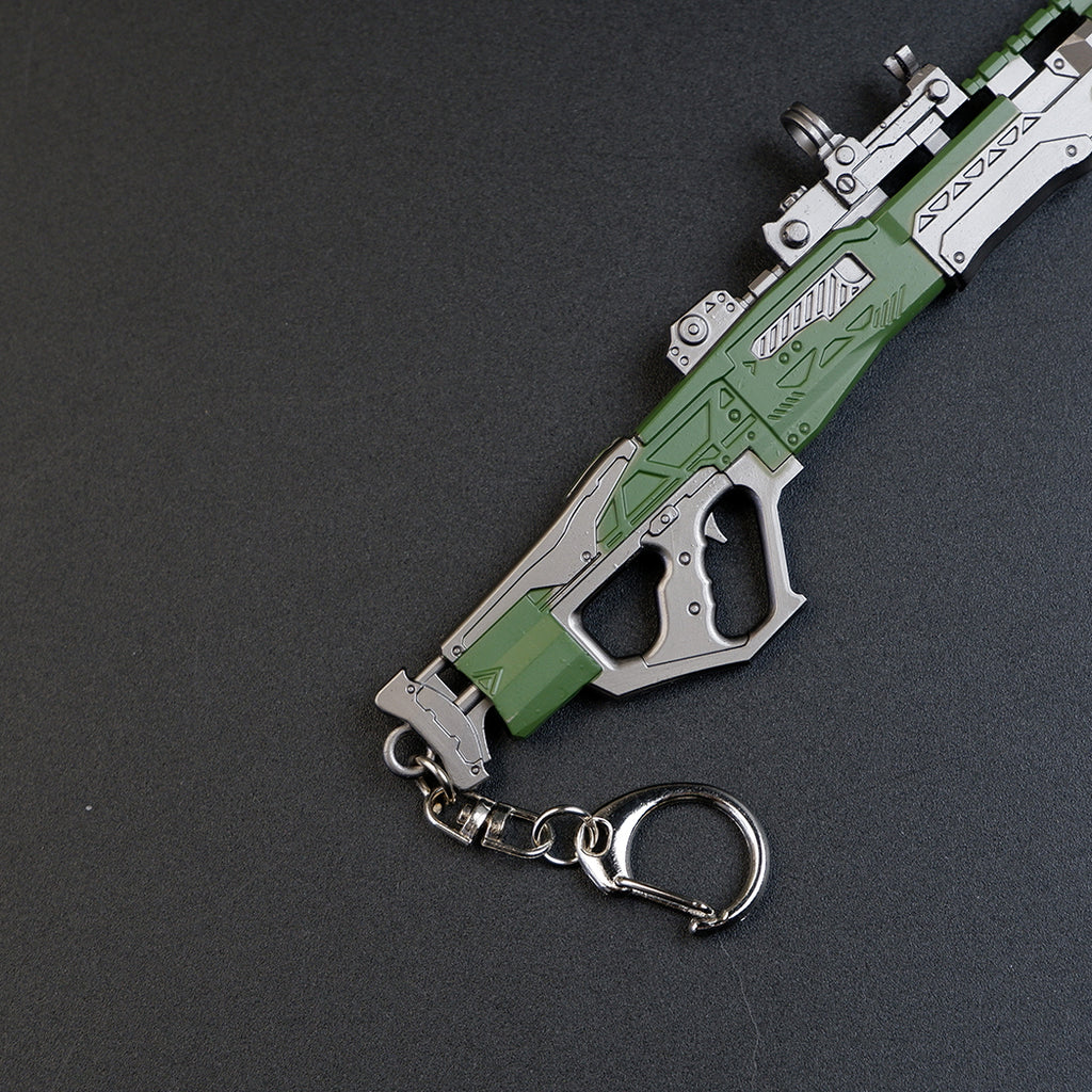 Apex Legends Charge Rifle 16cm Metal Keychain – Zinc Alloy Hitscan Sniper Replica Collectible