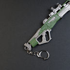 Apex Legends Charge Rifle 16cm Metal Keychain – Zinc Alloy Hitscan Sniper Replica Collectible