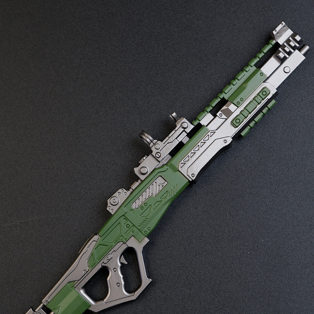 Apex Legends Charge Rifle 16cm Metal Keychain – Zinc Alloy Hitscan Sniper Replica Collectible