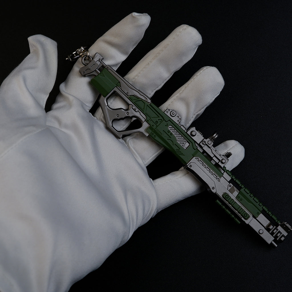 Apex Legends Charge Rifle 16cm Metal Keychain – Zinc Alloy Hitscan Sniper Replica Collectible