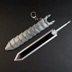 Berserk Guts Dragon Slayer Greatsword 17cm Metal Keychain with Scabbard – Zinc Alloy Anime Replica Collectible