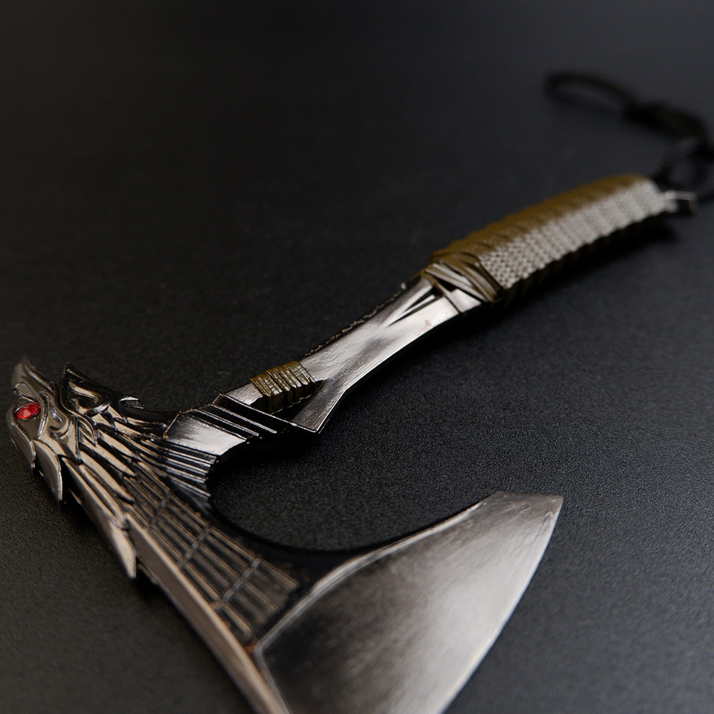 Apex Legends Bloodhound Heirloom Raven's Bite 16cm Metal Replica – Zinc Alloy Raven Skull Tomahawk Axe Collectible