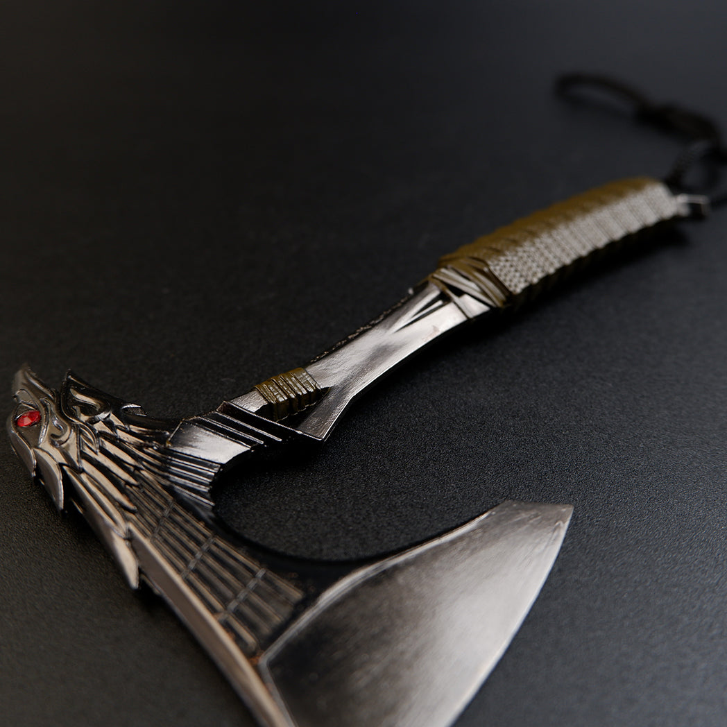 Apex Legends Bloodhound Heirloom Raven's Bite 16cm Metal Replica – Zinc Alloy Raven Skull Tomahawk Axe Collectible