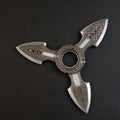 Apex Legends Wraith Heirloom Shuriken Fidget Spinner - Premium Metal Three-Blade Gyro Toy Model, Antique Engraved & Cyber Neon Styles for Gamers