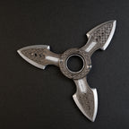 Apex Legends Wraith Heirloom Shuriken Fidget Spinner - Premium Metal Three-Blade Gyro Toy Model, Antique Engraved & Cyber Neon Styles for Gamers