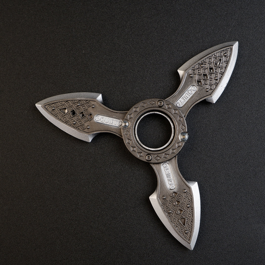 Apex Legends Wraith Heirloom Shuriken Fidget Spinner - Premium Metal Three-Blade Gyro Toy Model, Antique Engraved & Cyber Neon Styles for Gamers