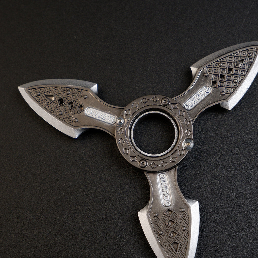 Apex Legends Wraith Heirloom Shuriken Fidget Spinner - Premium Metal Three-Blade Gyro Toy Model, Antique Engraved & Cyber Neon Styles for Gamers