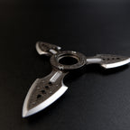 Apex Legends Wraith Heirloom Shuriken Fidget Spinner - Premium Metal Three-Blade Gyro Toy Model, Antique Engraved & Cyber Neon Styles for Gamers