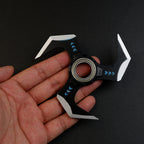 Apex Legends Wraith Heirloom Shuriken Fidget Spinner - Premium Metal Three-Blade Gyro Toy Model, Antique Engraved & Cyber Neon Styles for Gamers