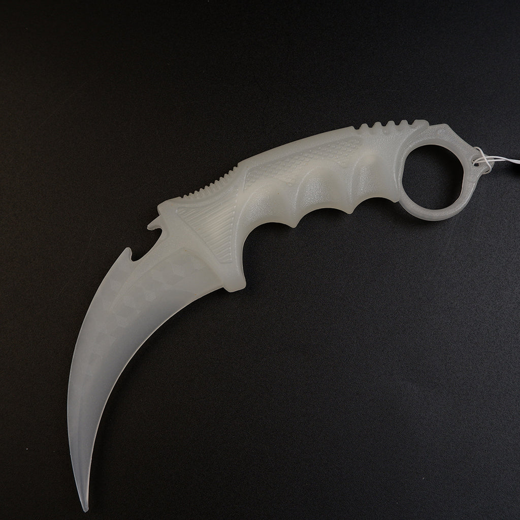 CS2 CS:GO Karambit Glow in the Dark 19cm Practice Trainer – Luminous Eco-Resin Blunt Flip Toy Collectible
