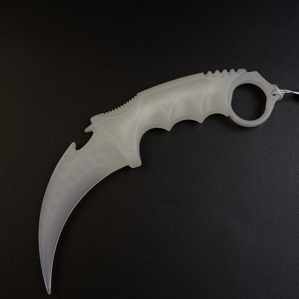 CS2 CS:GO Karambit Glow in the Dark 19cm Practice Trainer – Luminous Eco-Resin Blunt Flip Toy Collectible