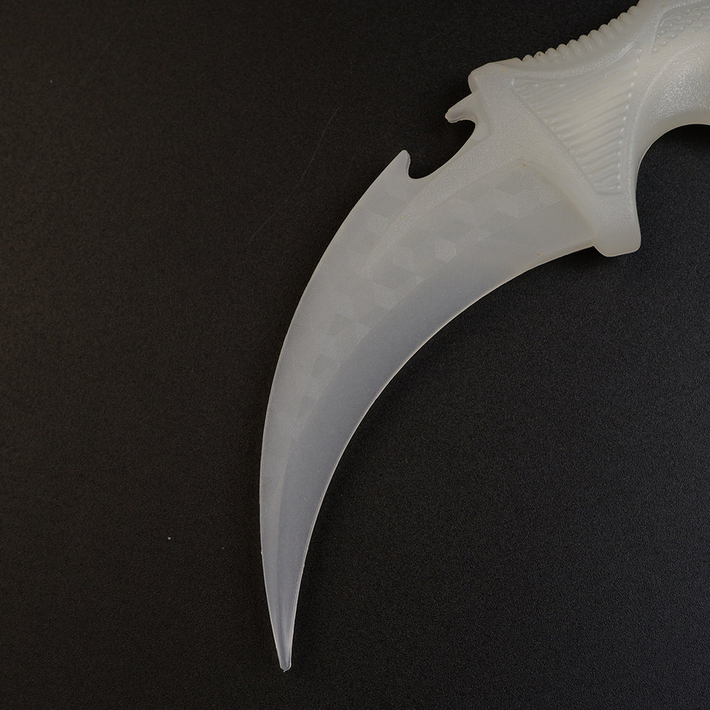 CS2 CS:GO Karambit Glow in the Dark 19cm Practice Trainer – Luminous Eco-Resin Blunt Flip Toy Collectible