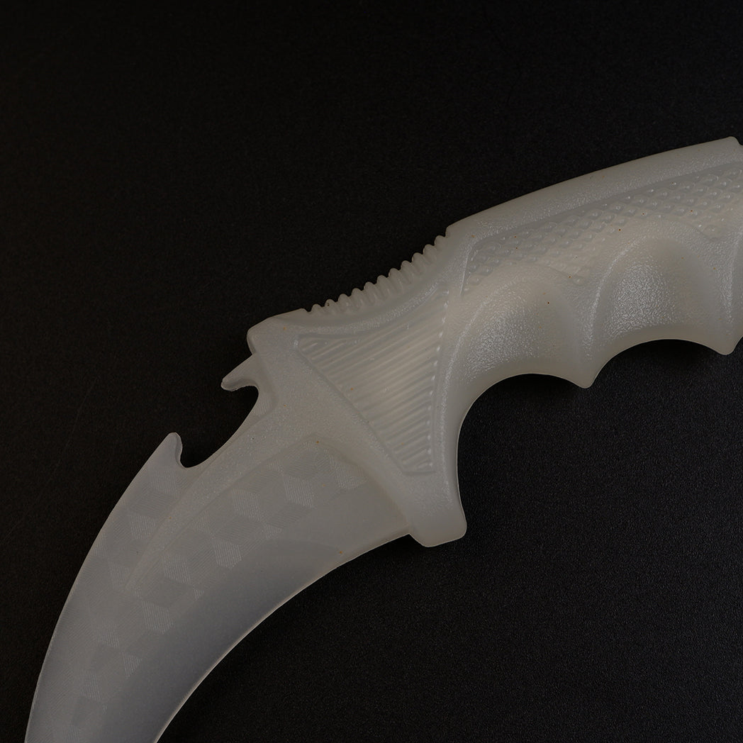 CS2 CS:GO Karambit Glow in the Dark 19cm Practice Trainer – Luminous Eco-Resin Blunt Flip Toy Collectible