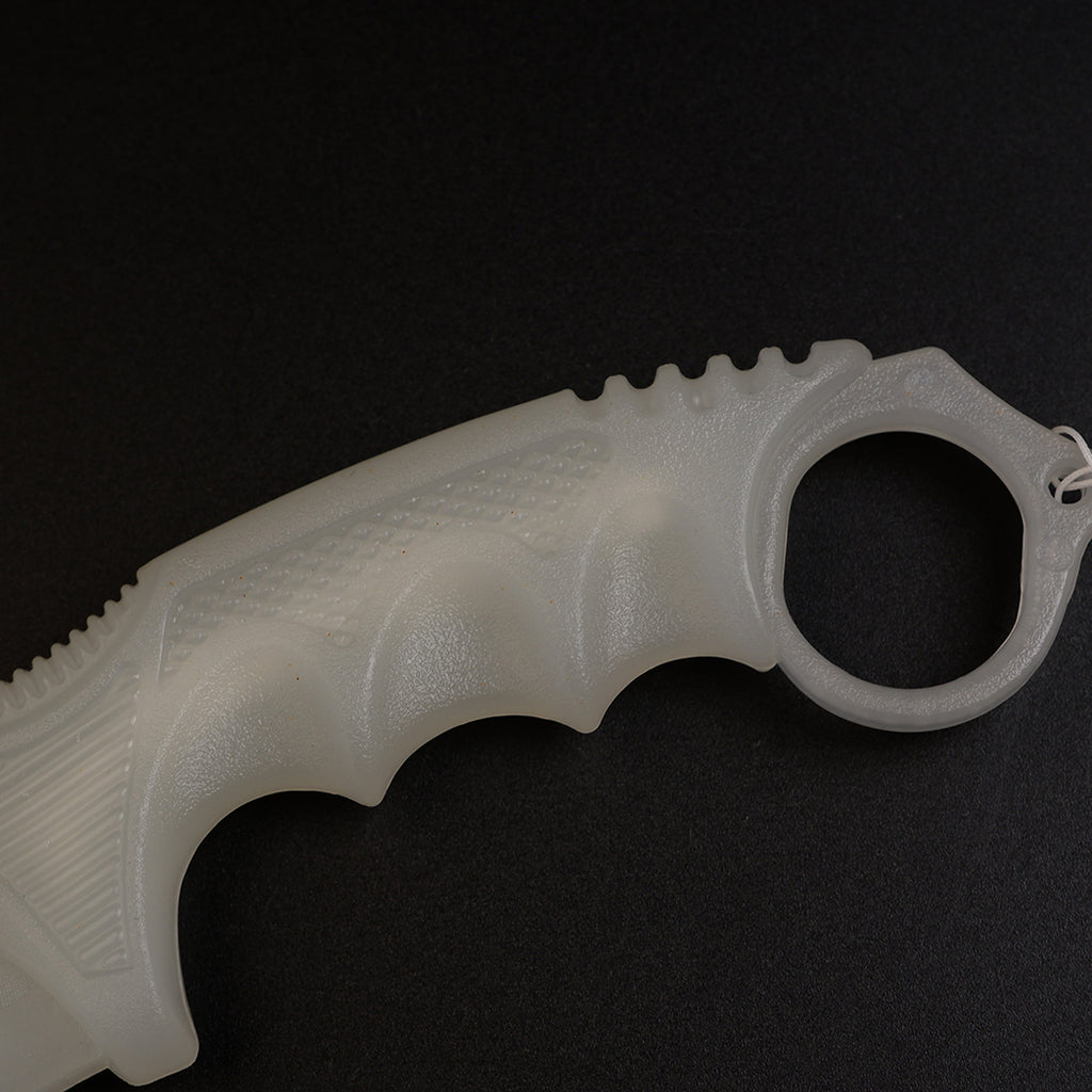 CS2 CS:GO Karambit Glow in the Dark 19cm Practice Trainer – Luminous Eco-Resin Blunt Flip Toy Collectible