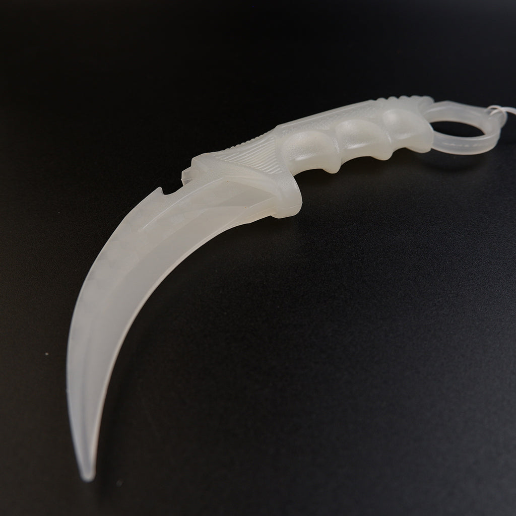CS2 CS:GO Karambit Glow in the Dark 19cm Practice Trainer – Luminous Eco-Resin Blunt Flip Toy Collectible