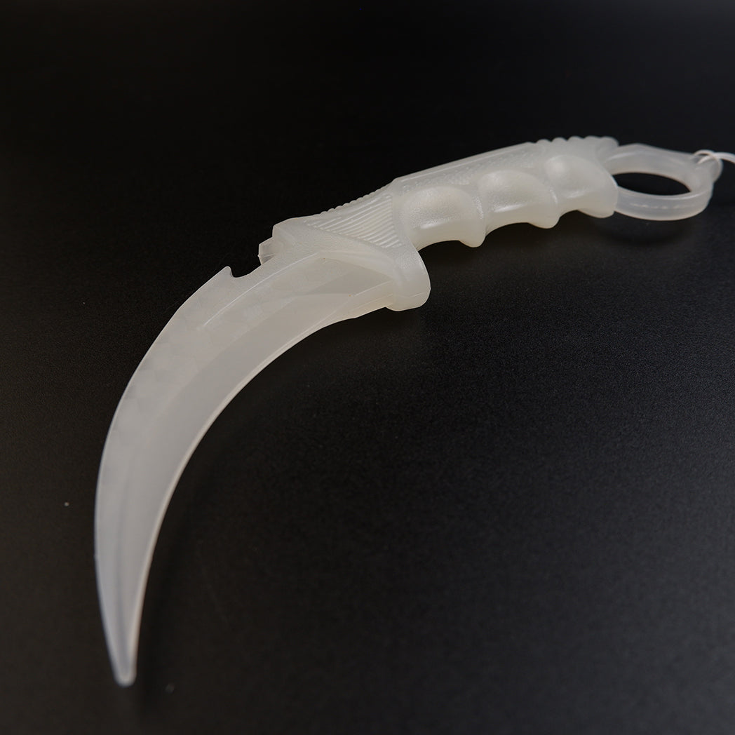 CS2 CS:GO Karambit Glow in the Dark 19cm Practice Trainer – Luminous Eco-Resin Blunt Flip Toy Collectible