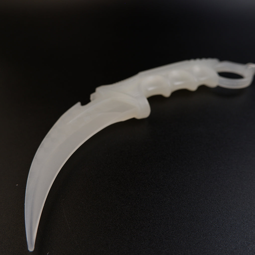 CS2 CS:GO Karambit Glow in the Dark 19cm Practice Trainer – Luminous Eco-Resin Blunt Flip Toy Collectible