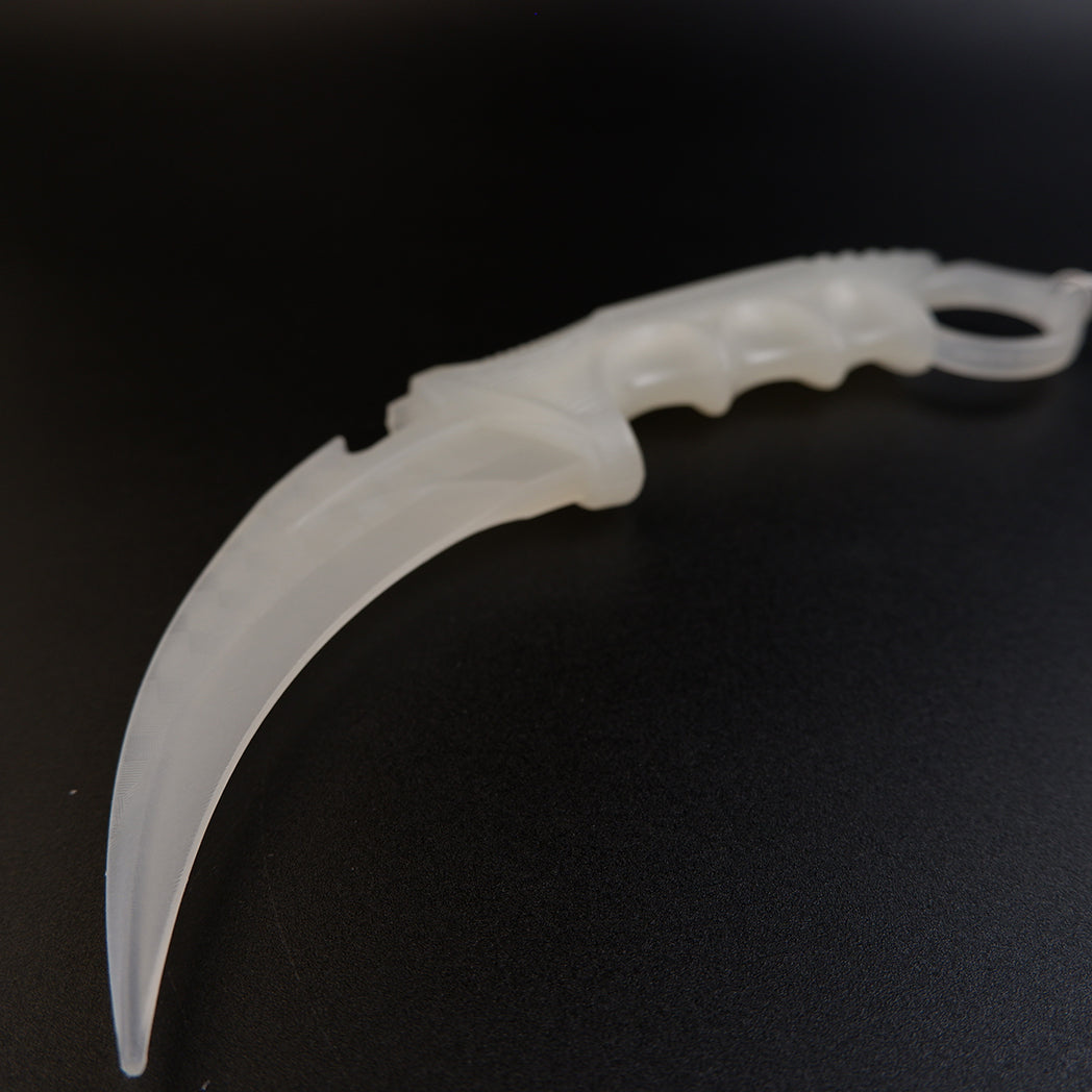 CS2 CS:GO Karambit Glow in the Dark 19cm Practice Trainer – Luminous Eco-Resin Blunt Flip Toy Collectible