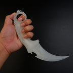 CS2 CS:GO Karambit Glow in the Dark 19cm Practice Trainer – Luminous Eco-Resin Blunt Flip Toy Collectible