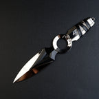 Valorant Jett Kunai 17cm Mirror Chrome Metal Replica – Zinc Alloy Dual-Tone Throwing Knife Collectible