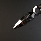Valorant Jett Kunai 17cm Mirror Chrome Metal Replica – Zinc Alloy Dual-Tone Throwing Knife Collectible