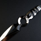 Valorant Jett Kunai 17cm Mirror Chrome Metal Replica – Zinc Alloy Dual-Tone Throwing Knife Collectible