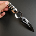 Valorant Jett Kunai 17cm Mirror Chrome Metal Replica – Zinc Alloy Dual-Tone Throwing Knife Collectible