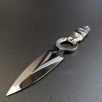 Valorant Jett Kunai 17cm Mirror Chrome Metal Replica – Zinc Alloy Dual-Tone Throwing Knife Collectible