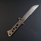 Valorant Reaver Knife 18cm Brushed Gunmetal Metal Replica – Zinc Alloy Dark Gothic Dagger Collectible
