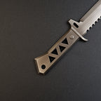 Valorant Reaver Knife 18cm Brushed Gunmetal Metal Replica – Zinc Alloy Dark Gothic Dagger Collectible
