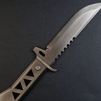 Valorant Reaver Knife 18cm Brushed Gunmetal Metal Replica – Zinc Alloy Dark Gothic Dagger Collectible