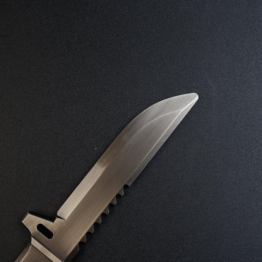 Valorant Reaver Knife 18cm Brushed Gunmetal Metal Replica – Zinc Alloy Dark Gothic Dagger Collectible