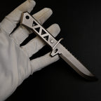 Valorant Reaver Knife 18cm Brushed Gunmetal Metal Replica – Zinc Alloy Dark Gothic Dagger Collectible