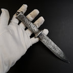 Valorant Xenohunter Knife 19cm Tiger Embossed Metal Replica – Zinc Alloy Antique Gunmetal Tactical Dagger Collectible