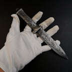 Valorant Xenohunter Knife 19cm Tiger Embossed Metal Replica – Zinc Alloy Antique Gunmetal Tactical Dagger Collectible