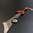 World of Warcraft Corrupted Ashbringer 22cm Metal Keychain – Zinc Alloy Skull Pommel Green Rune Greatsword Collectible