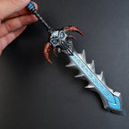 World of Warcraft Frostmourne 22cm Metal Replica – Zinc Alloy Lich King Arthas Blue Rune Greatsword Collectible