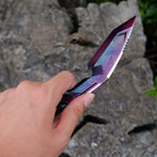 CS2 CS:GO Fade Style Folding Knife – Rainbow Chroma Iridescent Blade 3D Geometric Matrix EDC Collector Prop
