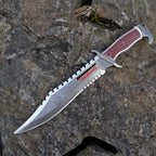 Honkai Star Rail Trailblazer Tactical Knife – Brushed Silver & Crimson Bowie Knife Replica | Metal EDC Collectible