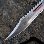 Honkai Star Rail Trailblazer Tactical Knife – Brushed Silver & Crimson Bowie Knife Replica | Metal EDC Collectible