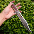 Honkai Star Rail Trailblazer Tactical Knife – Brushed Silver & Crimson Bowie Knife Replica | Metal EDC Collectible