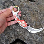Valorant Ion Karambit Metal Knife Replica – Sci-Fi Blunt Blade | Gaming Cosplay Prop Collectible