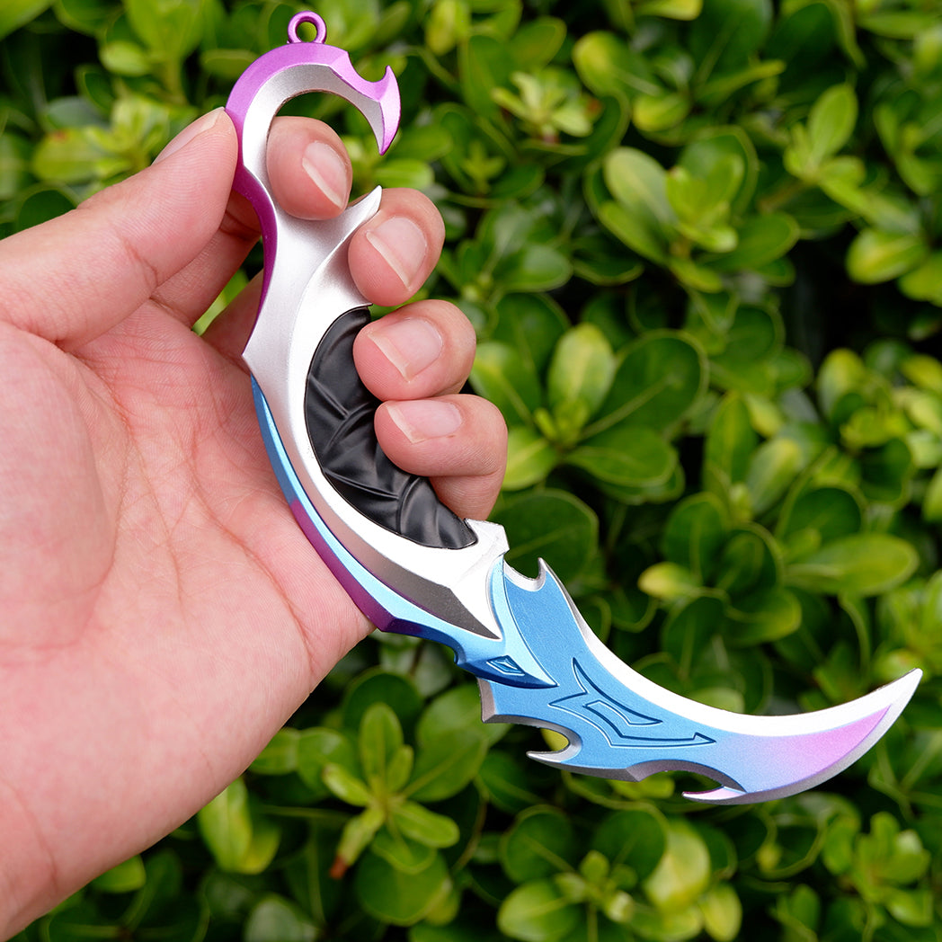 Valorant Reaver Karambit Metal Knife Replica – Gothic Blunt Blade | Gaming Cosplay Prop Collectible