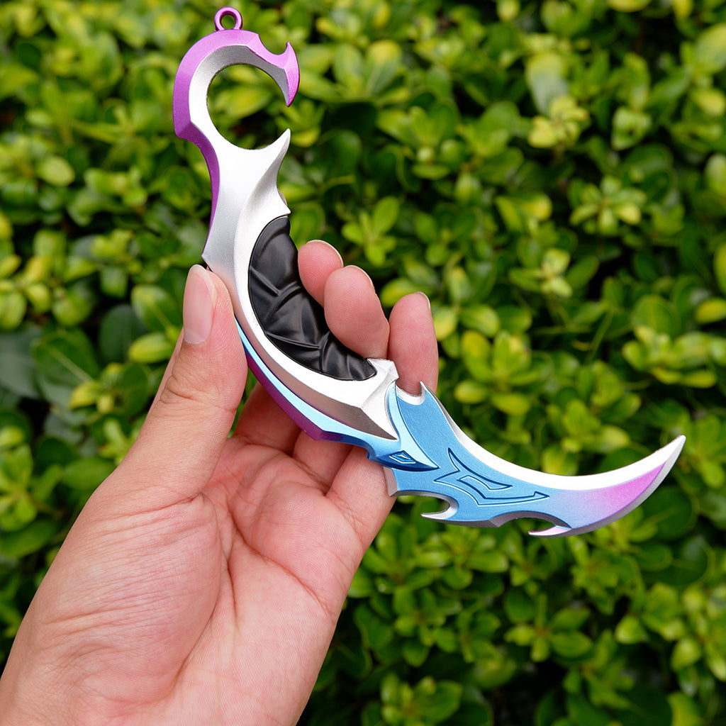 Valorant Reaver Karambit Metal Knife Replica – Gothic Blunt Blade | Gaming Cosplay Prop Collectible