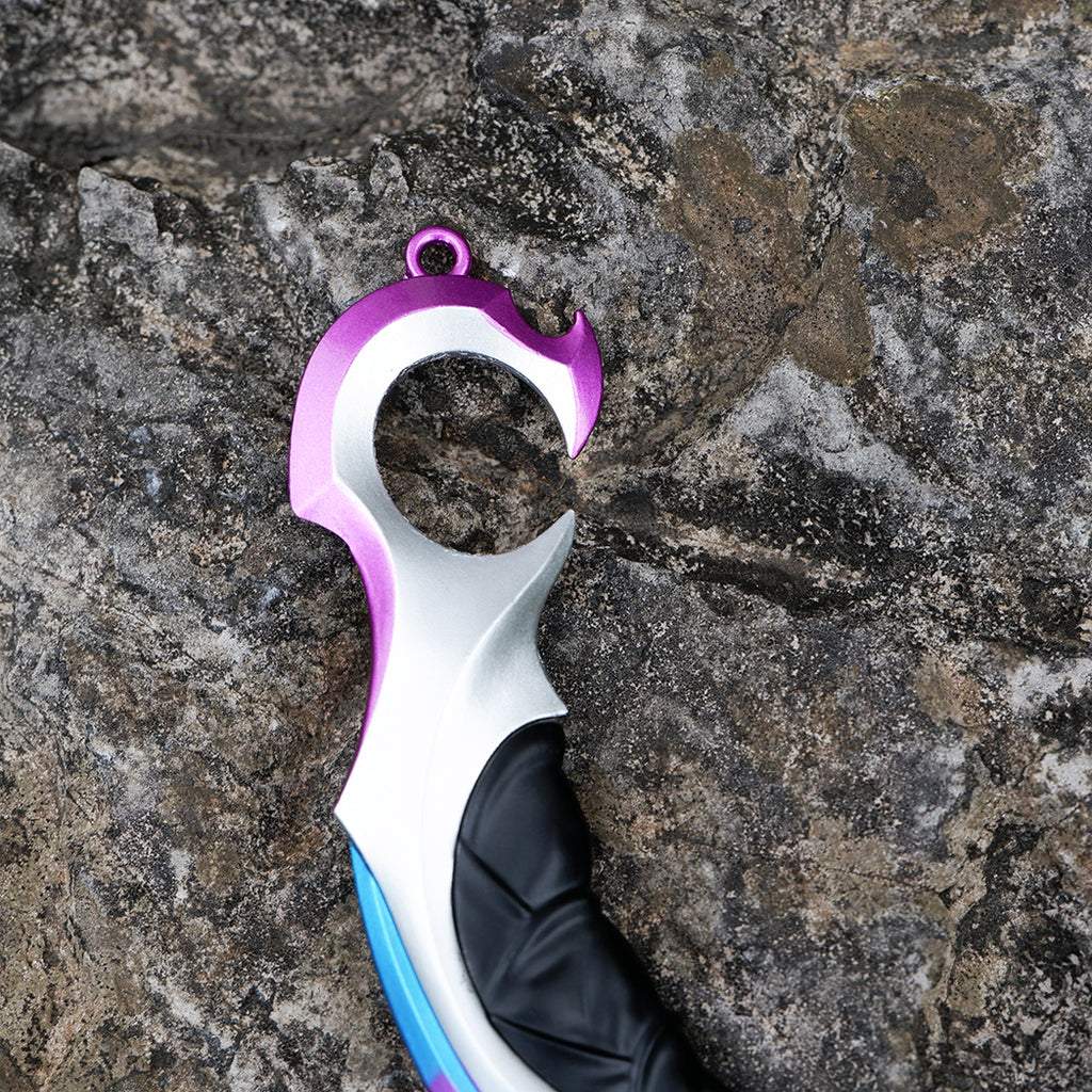 Valorant Reaver Karambit Metal Knife Replica – Gothic Blunt Blade | Gaming Cosplay Prop Collectible