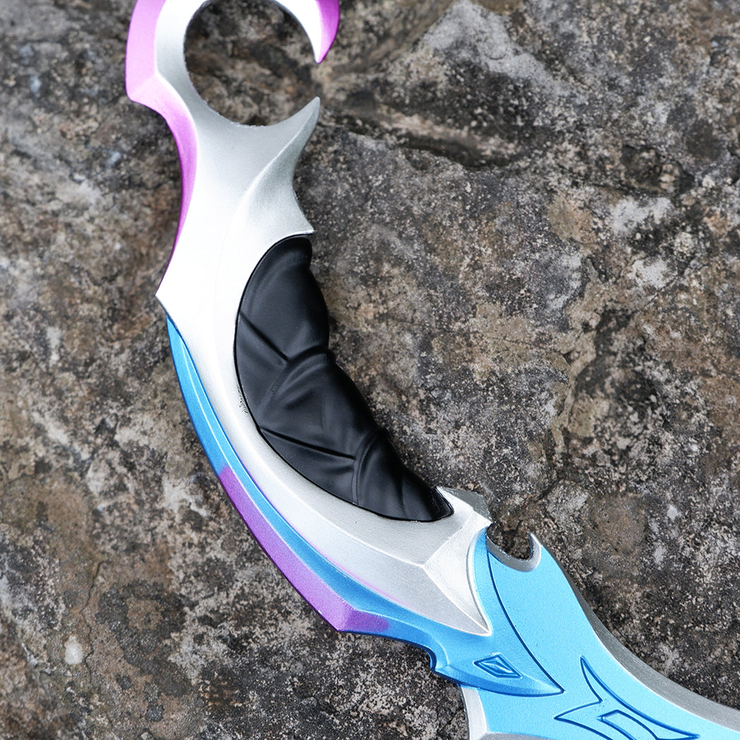 Valorant Reaver Karambit Metal Knife Replica – Gothic Blunt Blade | Gaming Cosplay Prop Collectible